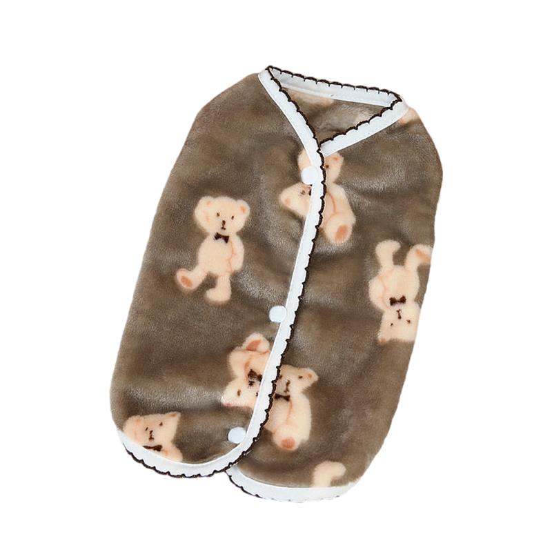 Weiche Fleece-Weste für Hunde und Katzen, Winter-Welpenkleidung, Shih Tzu, Chihuahua, Jacke, Französische Bulldogge, Pudel, Mops, Kostüm, Hundezubehör XS kaffeebraun