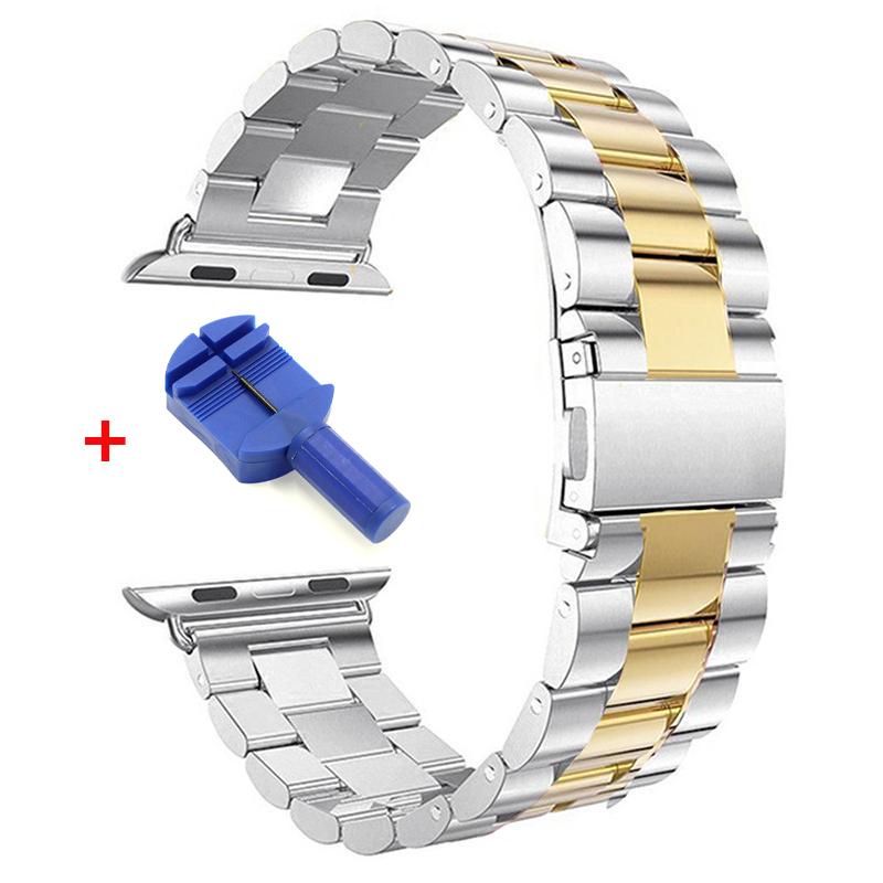 1 Stück austauschbares Edelstahlarmband für Apple Watch Band 38 mm 40 mm 41 mm 42 mm 44 mm 45 mm 49 mm für Apple Watch Strap Ultra 8 7 6 5 4 3 2 1 SE Band 38mm or 40mm or 41mm