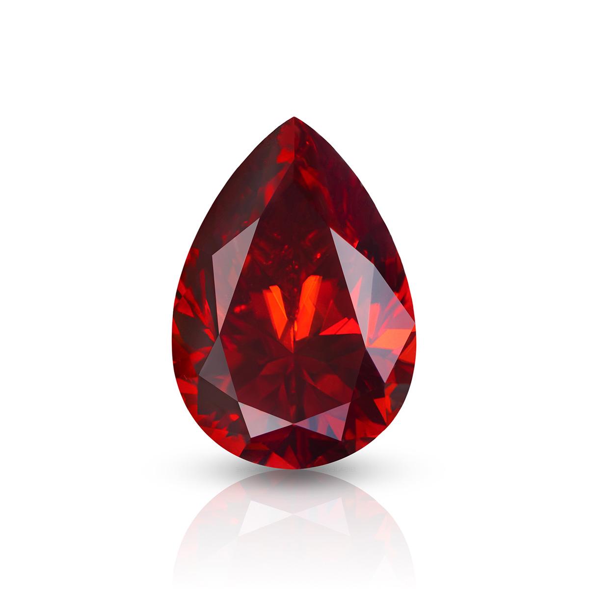 Granatrote Moissanit-Steine 0,5ct-3ct Farbe D Edelsteine Lose Edelsteine Bestanden Diamond Tester GRA Ringmaterial D-VVS1-1ct-GRA
