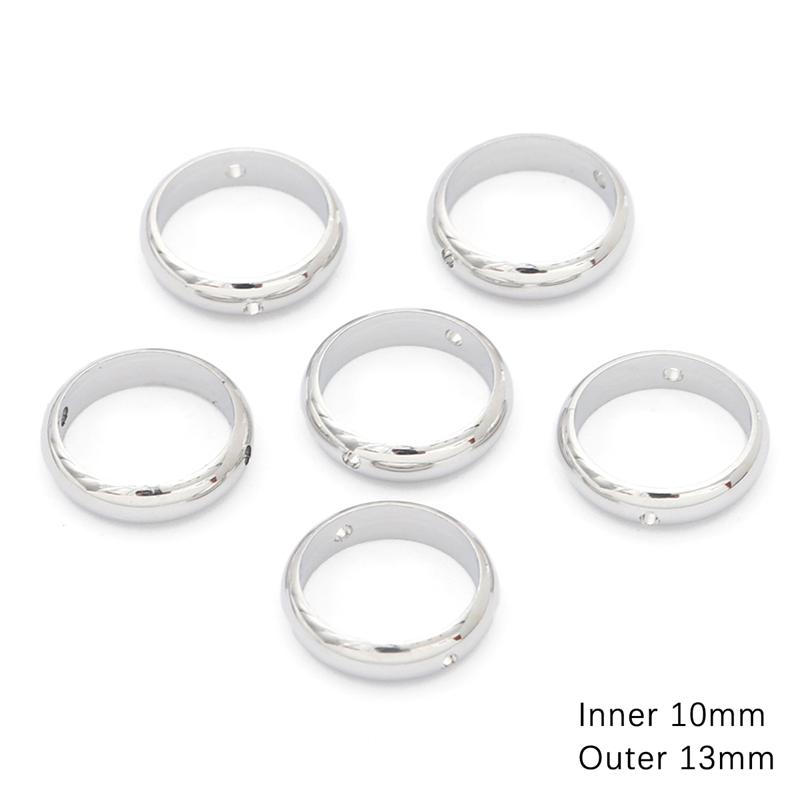 5 Stücke Kupfer Hängende Überzogene Runde Perlen Ring Für DIY Halskette Armband Ohrringe Schmuck Machen Handwerk Zubehör 13mm 5pcs römische silber