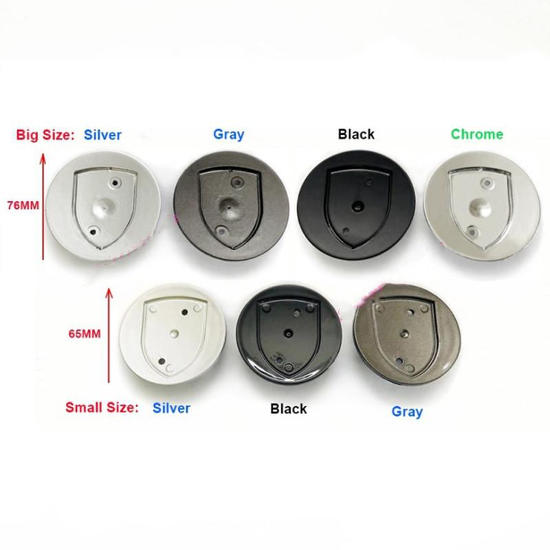 4 stücke 65mm 76mm 10Clips Auto Rad Center Hub Cap Abdeckung Emblem Felgen für 911 718 Boxster Cayenne Panamera Cayman Macan Carrera 65mm Silver Cap And Gold Logo