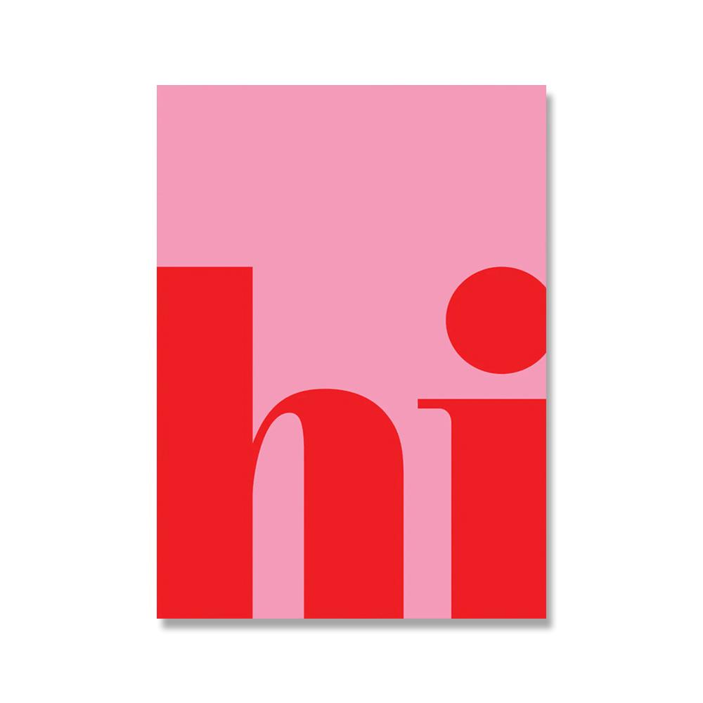 Abstrakte Kunst, Rot, Rosa, Drucke, Poster, Leinwand, Gemälde, Galerie, Wand, moderne Inneneinrichtung, zeitgenössische Kunstwerke, Hi Letters-Bilder 70*100cm