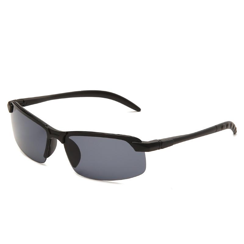 Herren-Sonnenbrille, Nachtsichtbrille, Herren-Fahrer-Nachtsichtbrille, verspiegelte Nachtlinse, Damen-Sonnenbrille, nicht polarisiert, Modeaccessoire schwarz