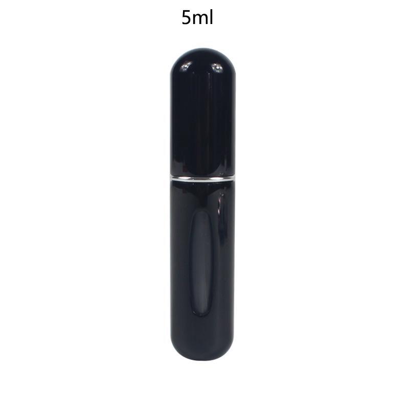 5 ml Parfüm-Sprühflasche für unterwegs, tragbar, nachfüllbar, Parfüm-Zerstäuber, leere kosmetische Parfüm-Flasche 5ml schwarz
