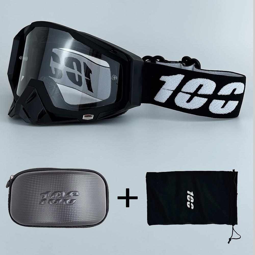 100 Motocross-Brille HD-Linse Herren Motorradbrille Fahrbrille Damen Moto MX MTB Sonnenbrille Dirtbike-Zubehör gray