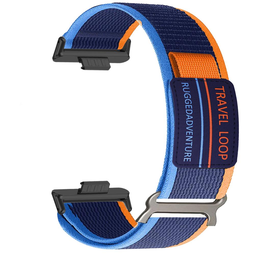 Nylonarmband für Huawei Watch Fit 4 Pro Band Sport Herren Damen Ersetztes Armband Huawei Fit 3 Fit 4 Travel Loop Correa Zubehör Huawei Fit 3 &Black navy blau