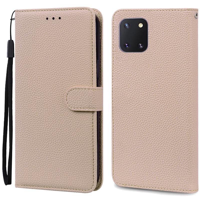 Note 10 Lite Case For Samsung Galaxy Note 10 Lite Case Wallet Leather Flip Case For Samsung Note 10 Lite Cover Coque Fundas Galaxy Note 10 Lite beige