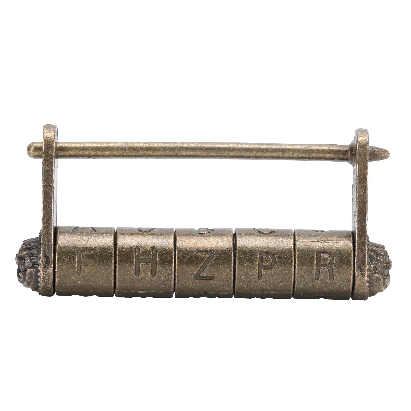 Antikes Zahlenschloss Vintage Chinesischer Stil Türpasswortschloss Vorhängeschloss für Schrank Schrank