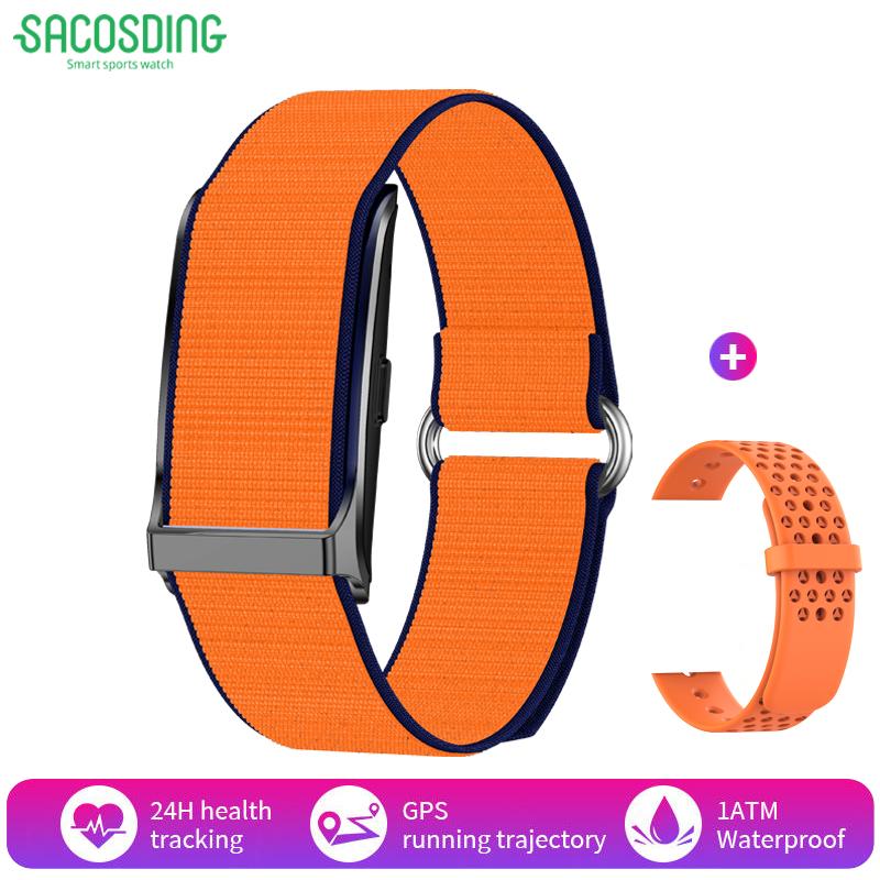 SACOSDING Smartwatch Herren Gesundheits-Fitness-Tracker Bildschirmlose Smart-Armbanduhr Tragbar Mehrere Sportmodi 1 ATM Wasserdicht Smartwatch