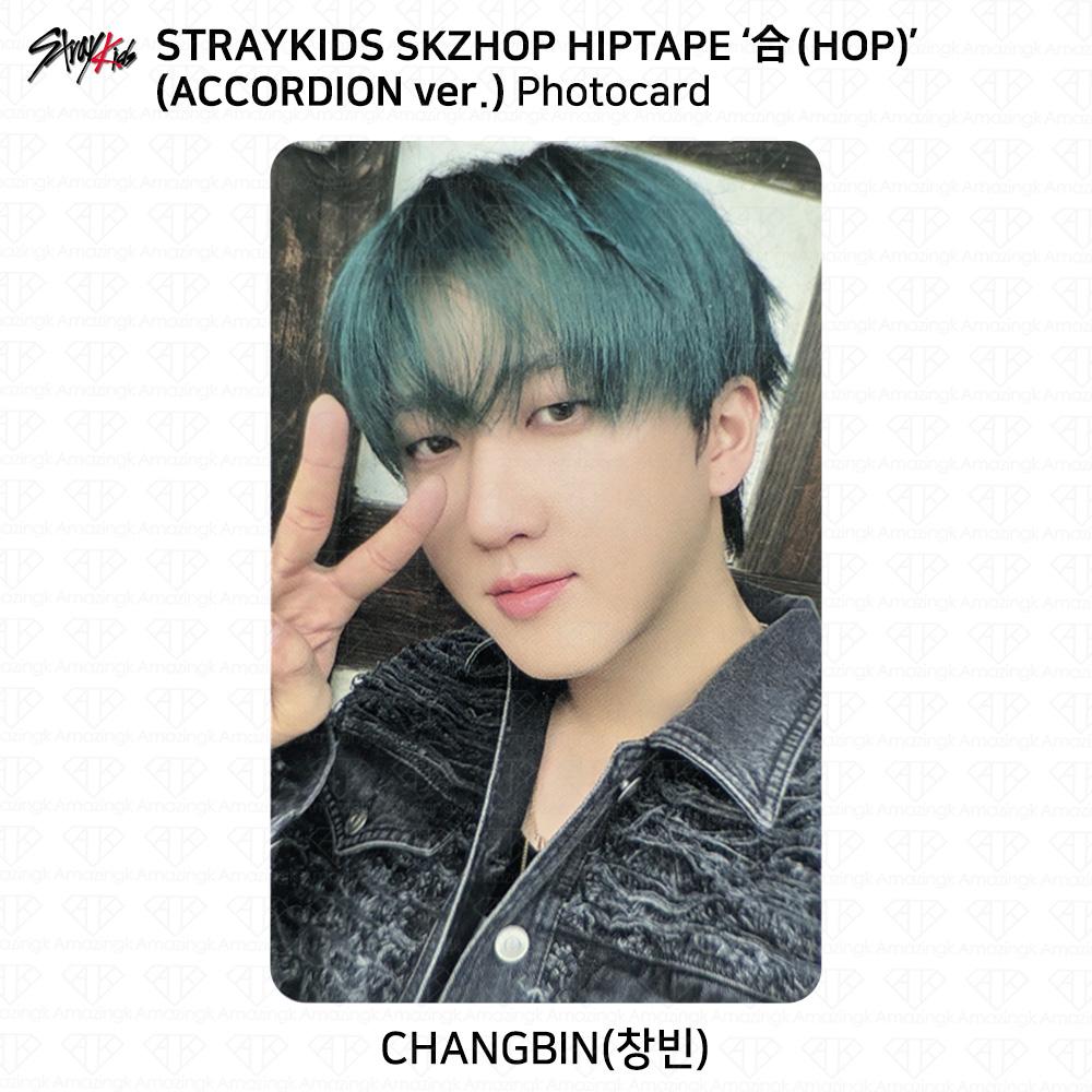 Stray Kids SKZHOP HIPTAPE HOP Akkordeon Offizielle Fotokarteneinheit Monochrom Changbin- Accordion ver#2
