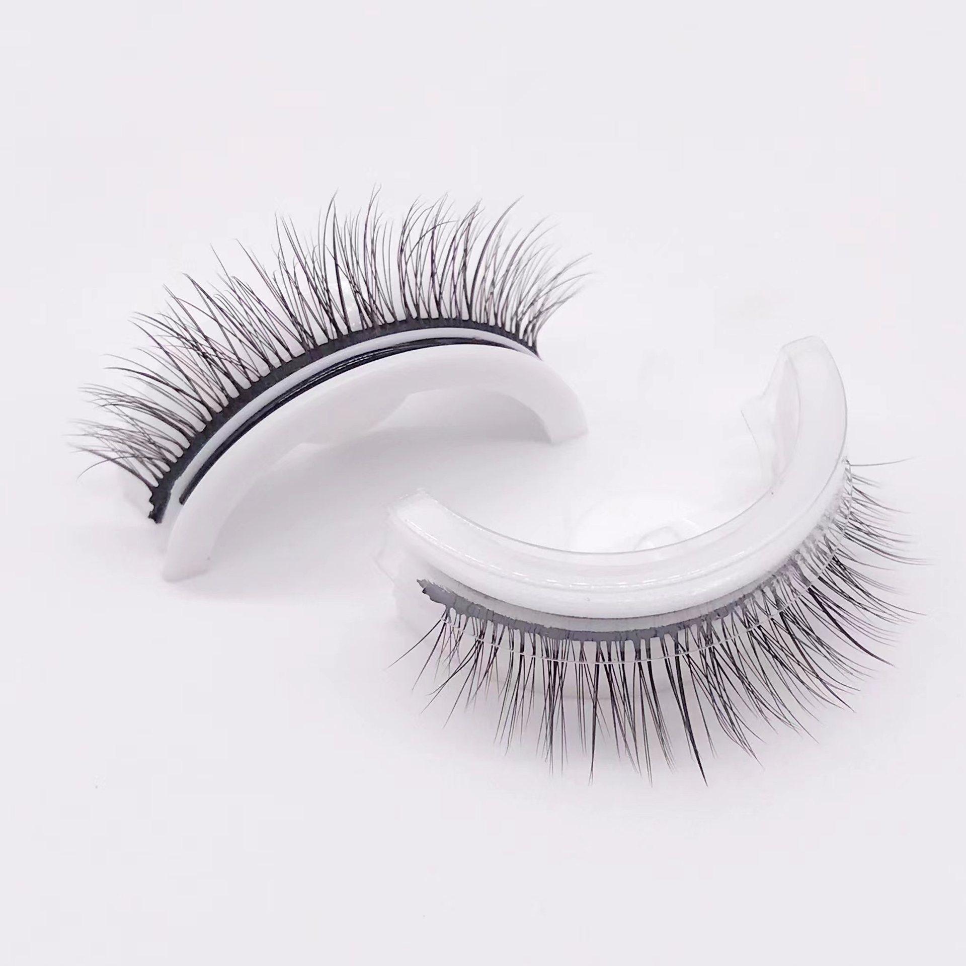 1 Paar wiederverwendbare, selbstklebende falsche Wimpern, 3D-Nerz-Wimpern, Wimpernverlängerung ohne Kleber, 3 Sekunden zum Tragen, kein Kleber erforderlich, Wimpern 2