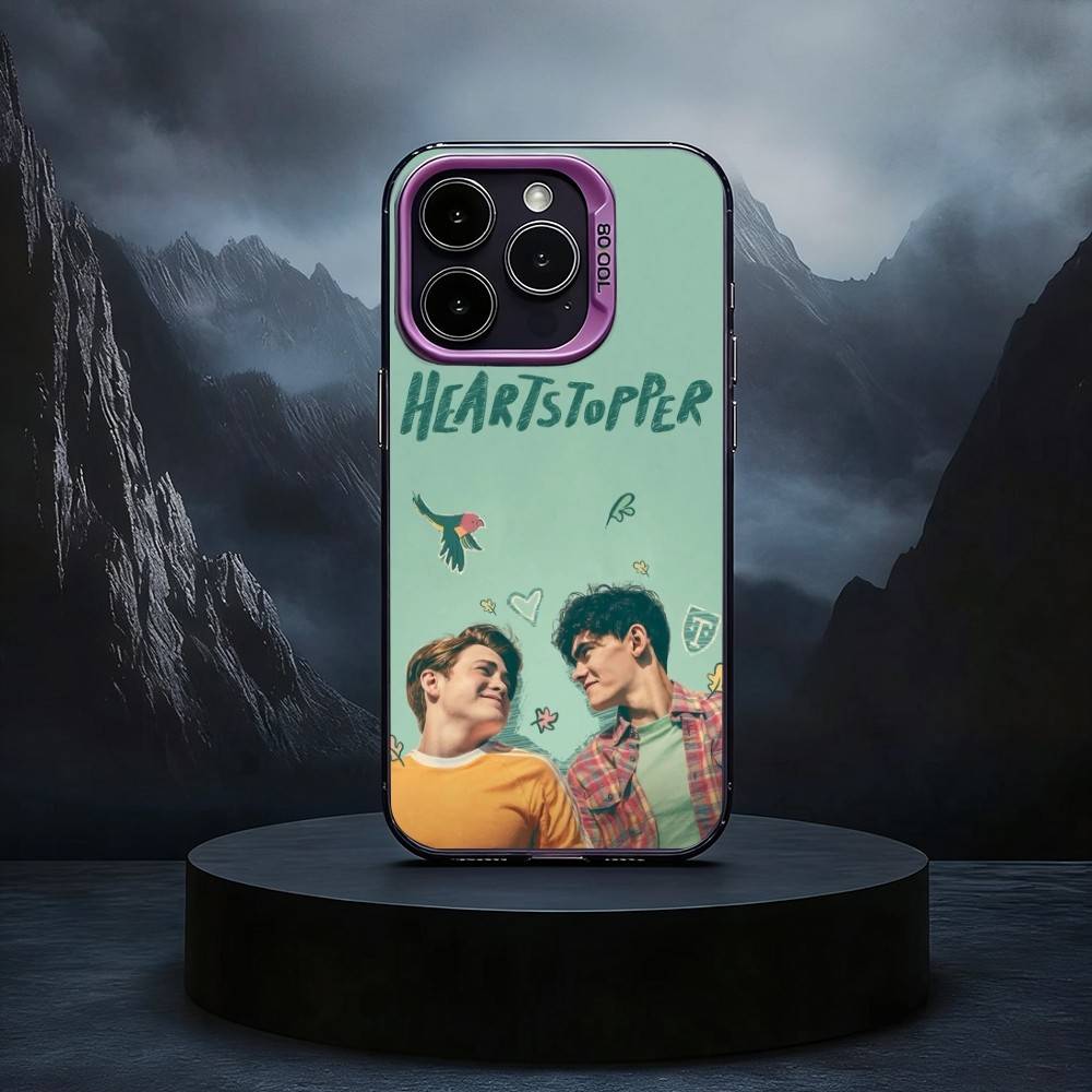 Neue H-Heartstopper M-Movie Handyhülle Für iPhone17,16,15,14,13,12,11 Plus,Pro Max Schwarz Candy silberne Handyhülle iPhone14ProMax