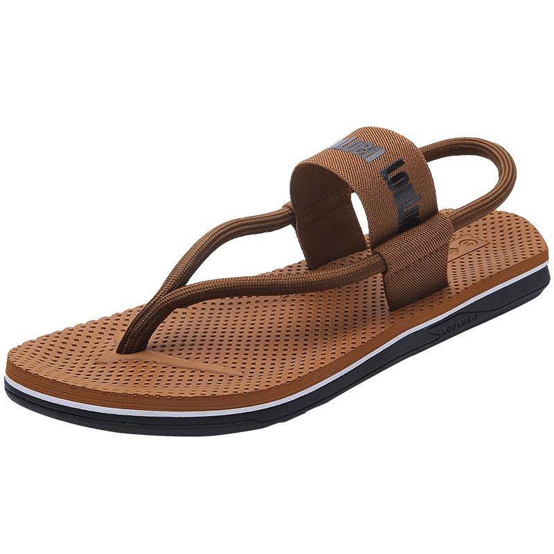 Sommermode Herrenschuhe Sandalen für Herrenschuhe Sandalias Herren Casual Outdoor Flip Flops Schuhe Weiche und bequeme Sandalen 42 braun
