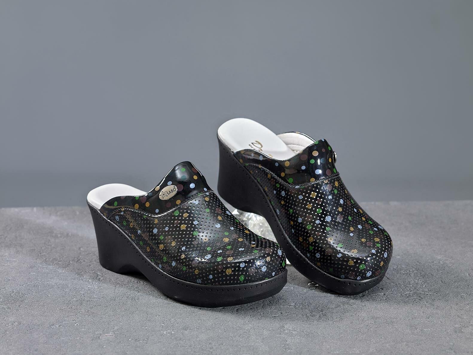 Frauen Medizinische Krankenhaus Clogs Sabo Hausschuhe Rutschfeste Schuhe Krankenschwester Arzt Hebamme Chirurgische Sandalen 40 black