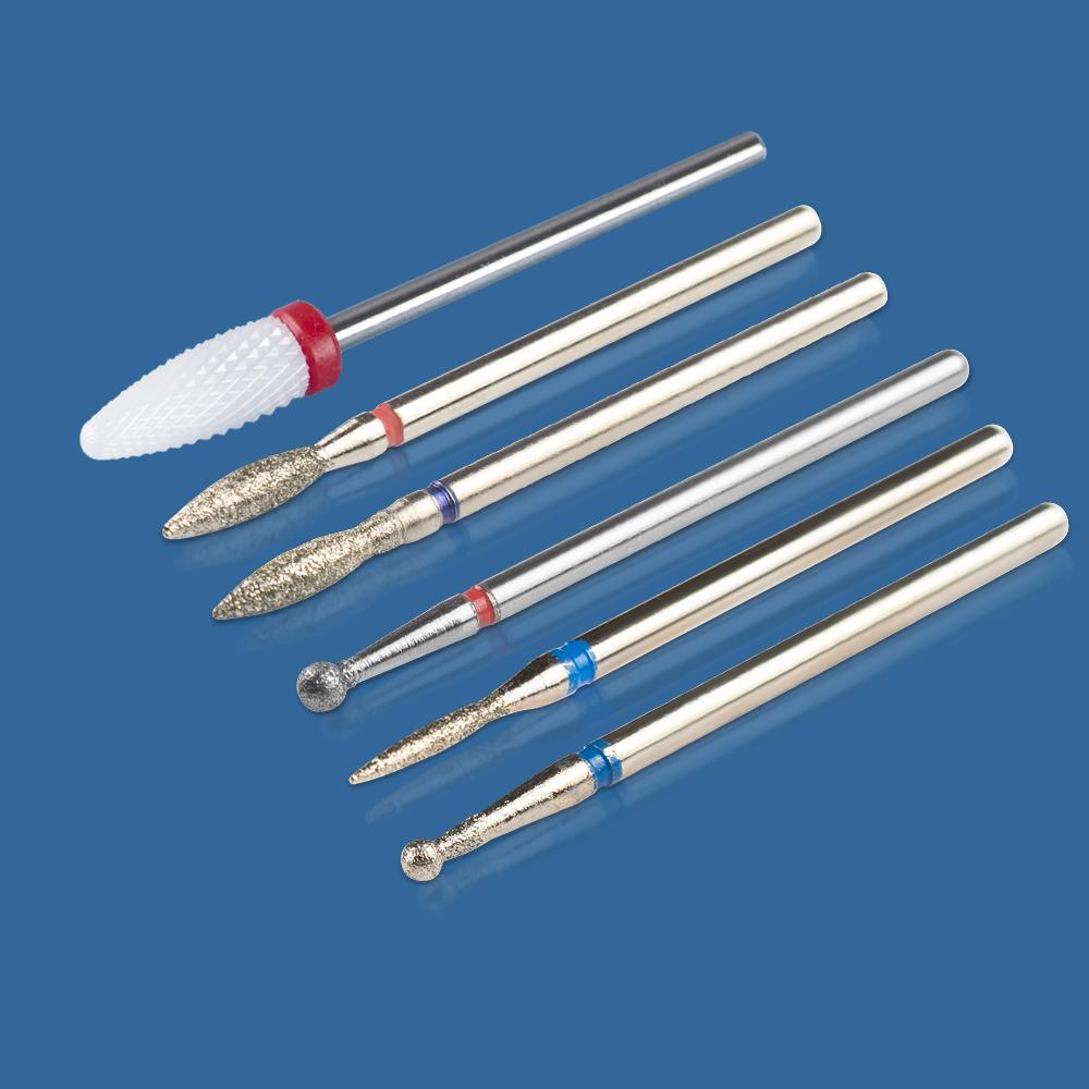 6PCS Fräser Für Maniküre Diamant Keramik Nagel Bohrer Bits Für Entfernen Gel Nagellack Pediküre Häutchen Sauber Nagel dateien