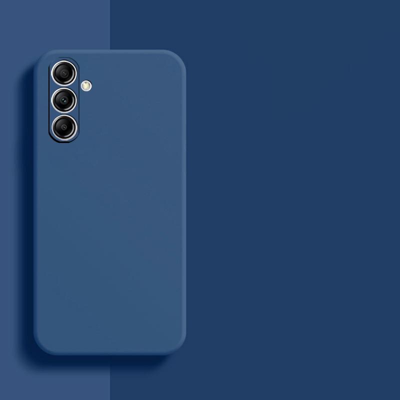 Weiche Handyhülle aus flüssigem Silikon für Samsung Galaxy A05 A05S A35 A55 A54 5G A05 A16 A26 S23 FE S23+ S24 5G S25 Plus für Redmi 13C 14C Note 14 12 Samsung Galaxy A54 5G blau