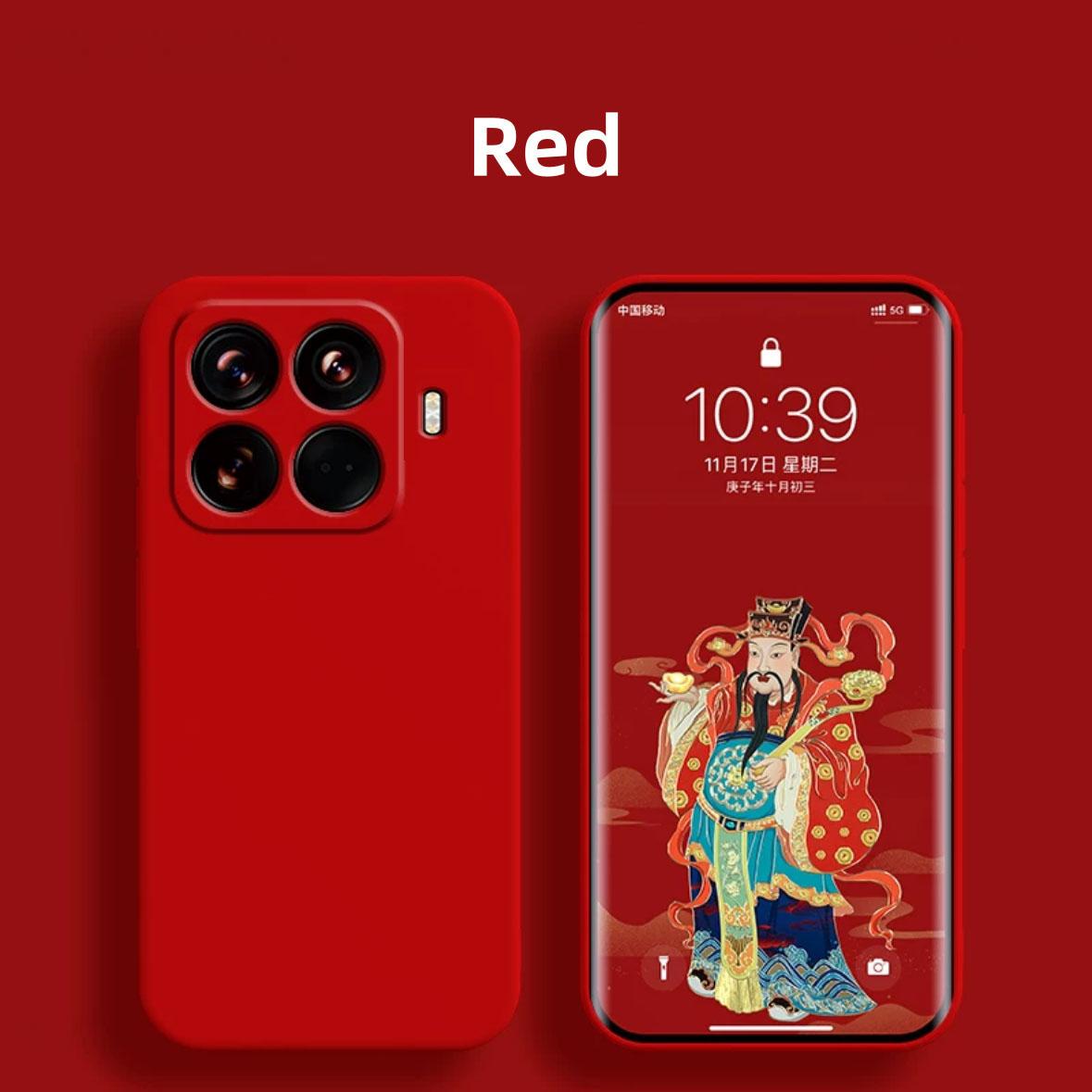Luxus Hülle Für Xiaomi 17T Cover Xiaomi 17T Pro Fundas Coque Flüssigsilikon Weiches TPU Handy Stoßstange Xiaomi 17T Xiaomi 17T Pro rot
