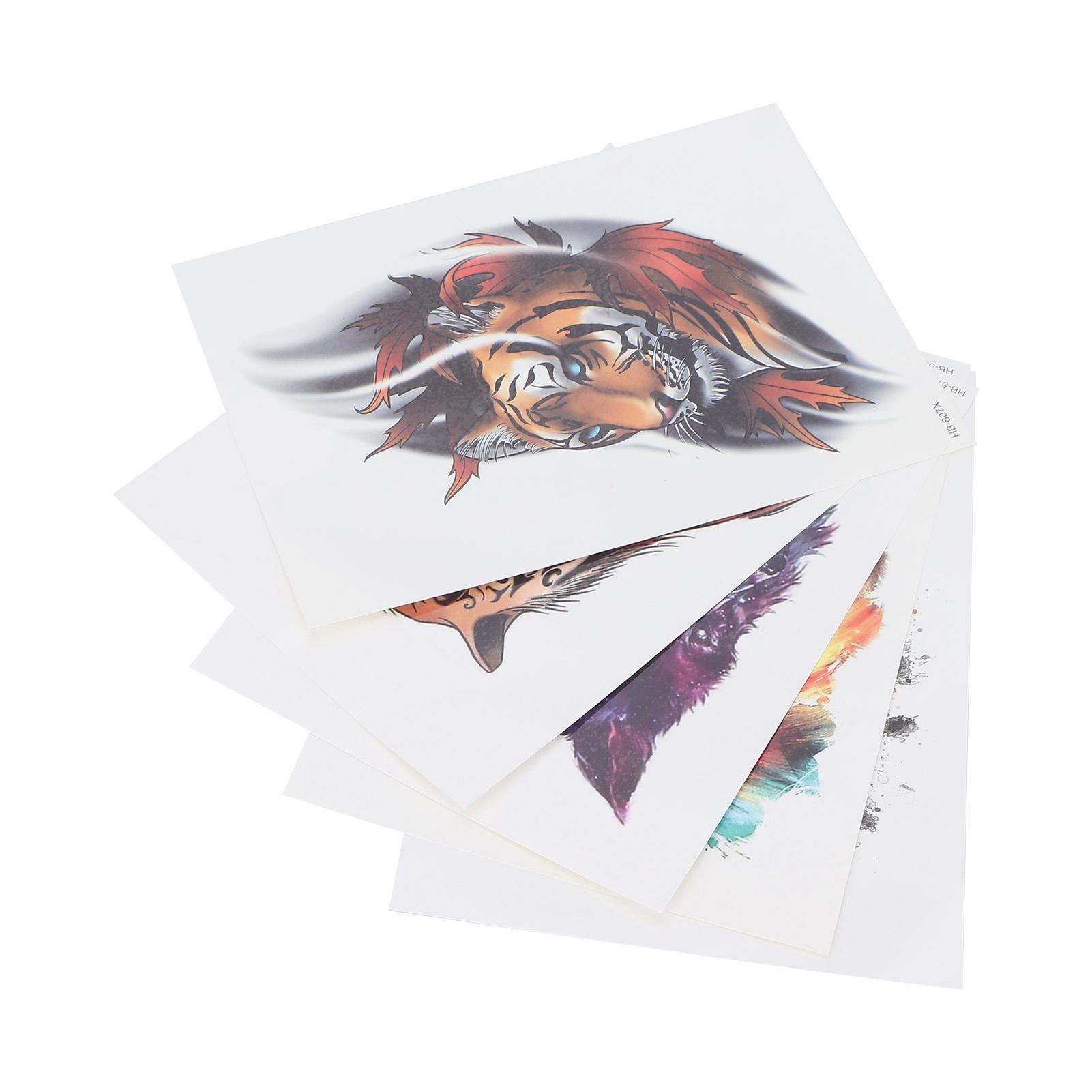 5Pcs Halbarm Temporäre Tattoo Aufkleber Wasserdicht Langlebige Tattoo Aufkleber für Männer