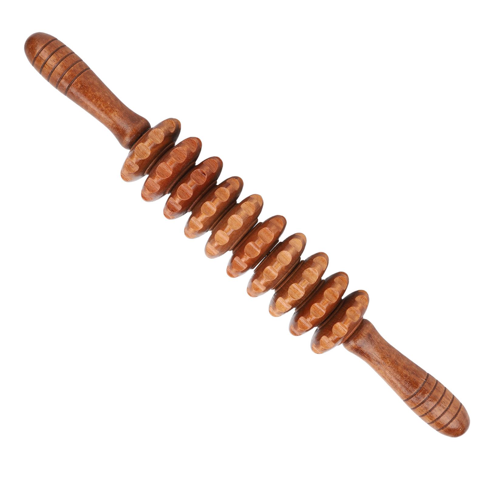 Massage Roller Stick Meridian Rücken Massage Holz Beseitigen Müdigkeit Reduzieren Fett Muskel Relief Roller wein rot