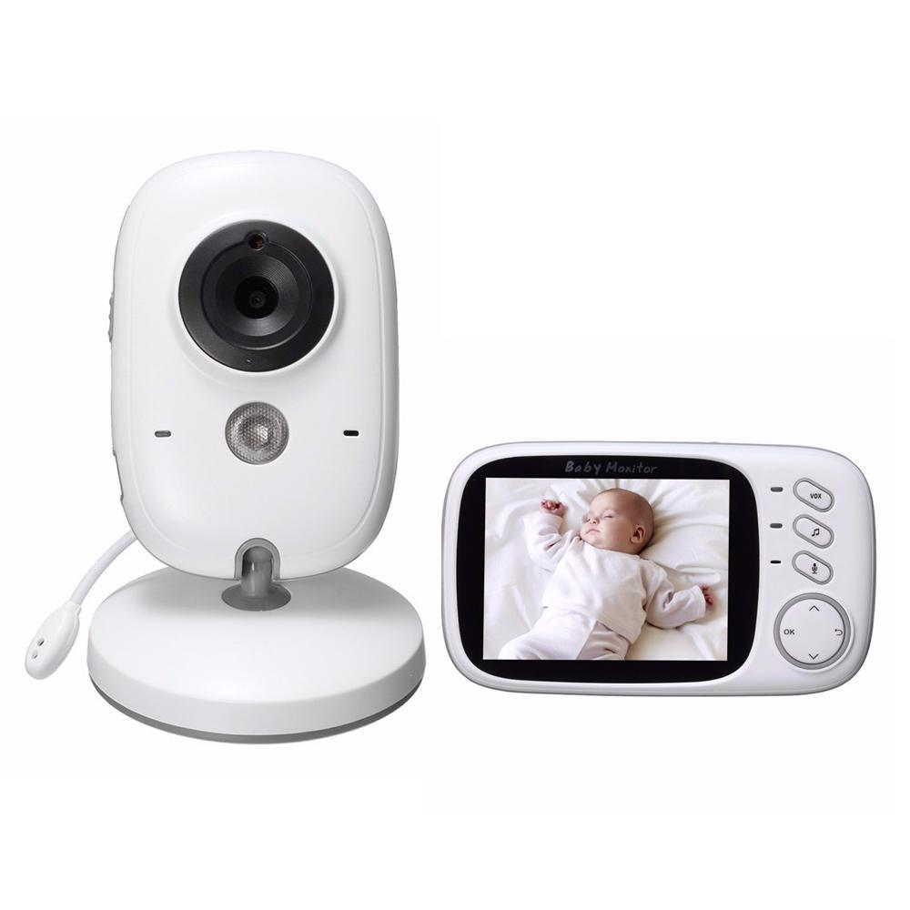 3,2-Zoll-Display-Video-Babyphone mit Kamera und Audio-Fernbedienung, Weitwinkel-Zwei-Wege-Audio-Talk-Infrarot EU Plug