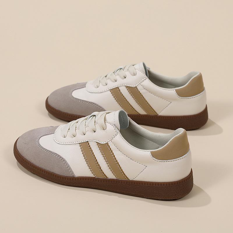 Echtleder Damen Schuhe, De Trainingsschuhe Frühling und Sommer Neue Schuhe Damen Casual Weiße Schuhe Sportliche Flache Schuhe 38