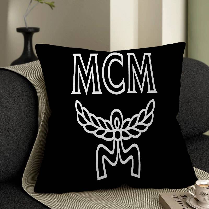 Mode M-MCM Logo Kissenbezug Auto Dekokissenbezug Für Sofa Auto Weihnachtsgeschenk 40x40cm 45x45cm 16x16Inch