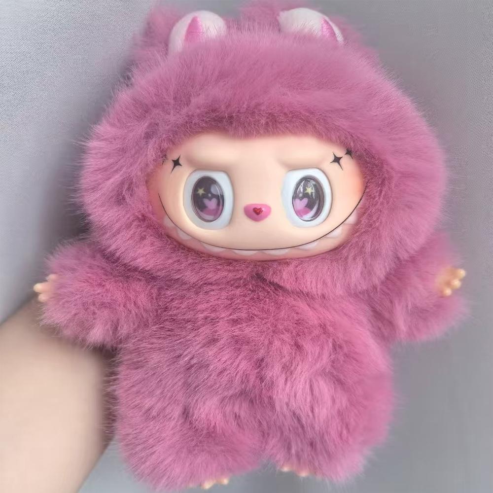Hochwertige Lisa Labubu Puppe Monster Vinyl Gesichtspuppe Kinderspielzeug Festival Geburtstagsgeschenk Schreibtisch Sammlung Dekoration rosa