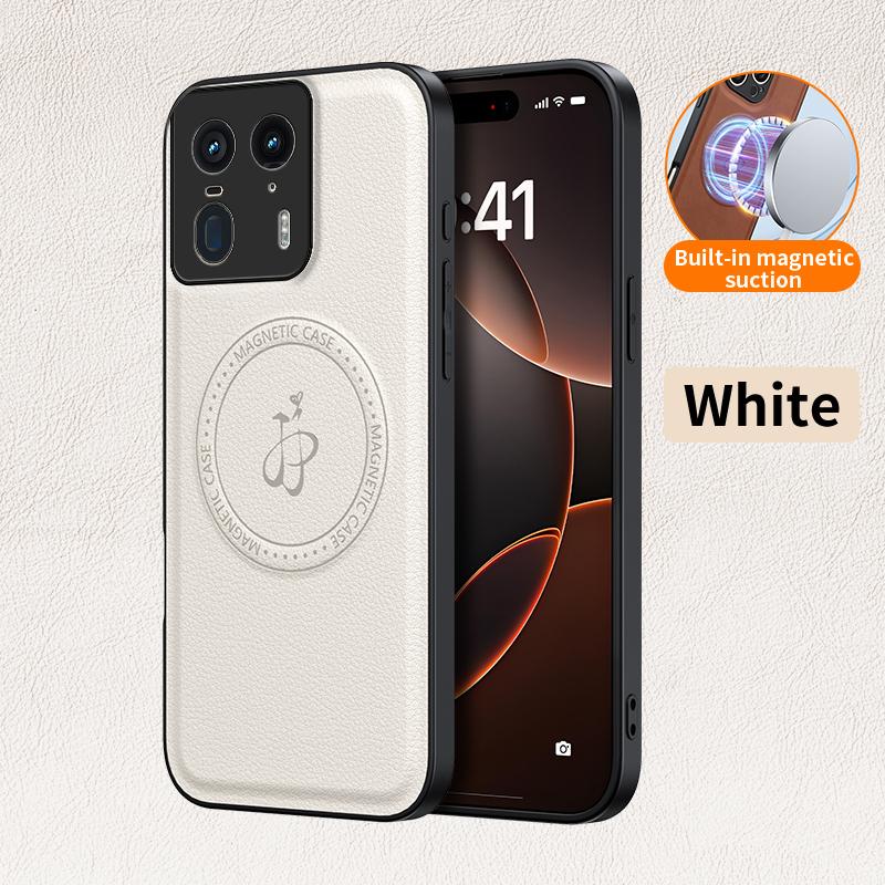 Kabelloses Laden Magnetische Hülle für Motorola Edge 50 Neo Moto Edge 50 Fusion Ultra Schutzhülle PU Lederhülle Coque Funda Motorola Edge 50 Ultra weiß