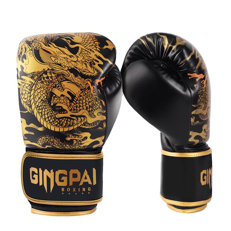 10/12/14 Unzen Boxhandschuhe Pro Erwachsene Sanda Muay Thai Kampfhandschuhe Herren und Damen Training Sandsack Freikampf Mma 12oz black