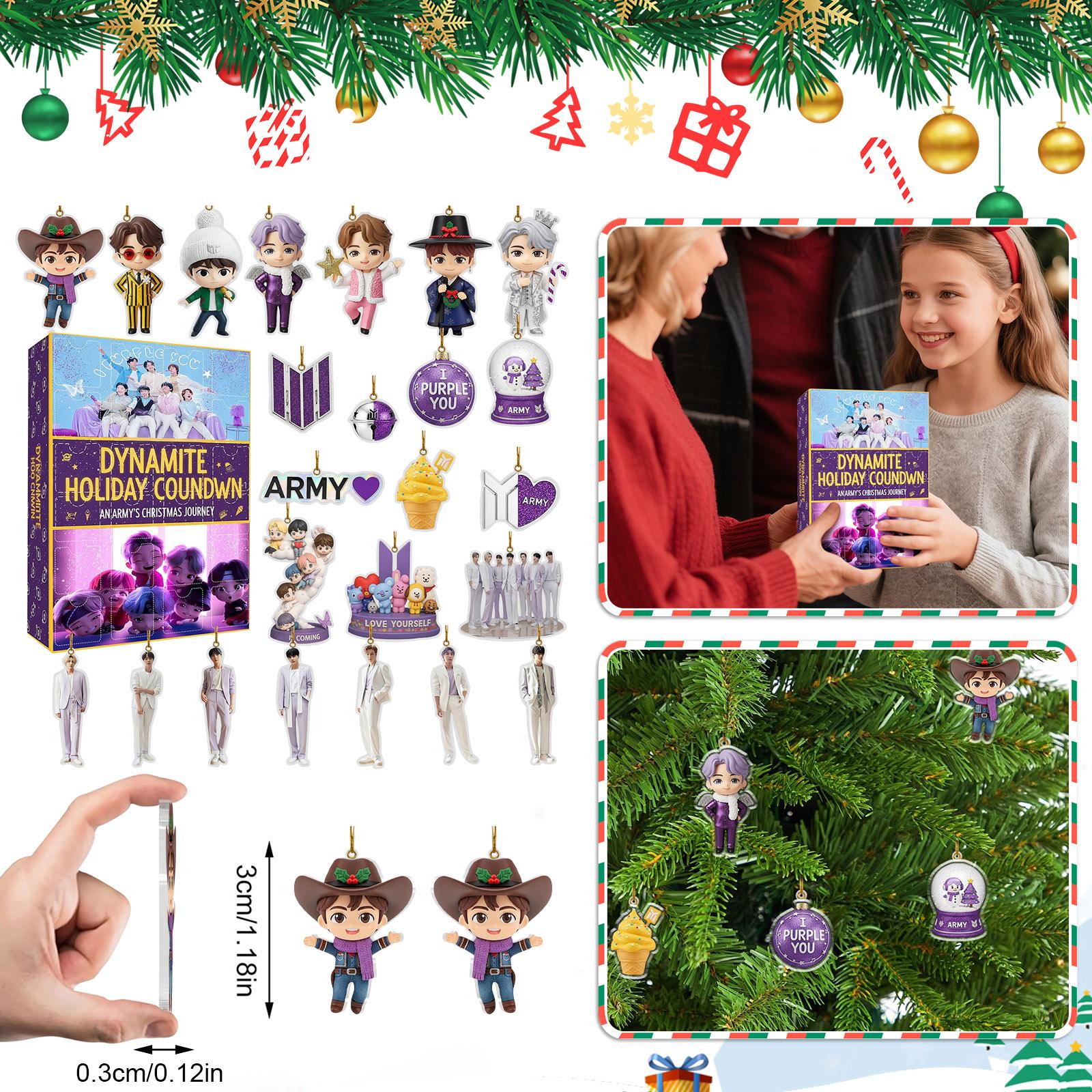 Adventskalender enthält 24 Geschenke, süßer Figuren-Puppen-Adventskalender, Countdown-Kalender mit Überraschungsspielzeug, Sammelfiguren als Geschenk für Kinder One Size