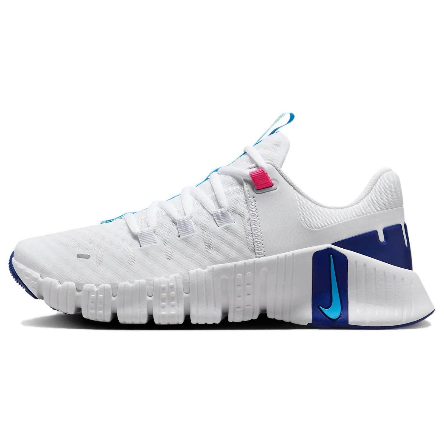 Nike Free Metcon 5 Weiß Wassermannblau Damen Sneaker Knallrosa Tiefes Königsblau DV3950-103 39