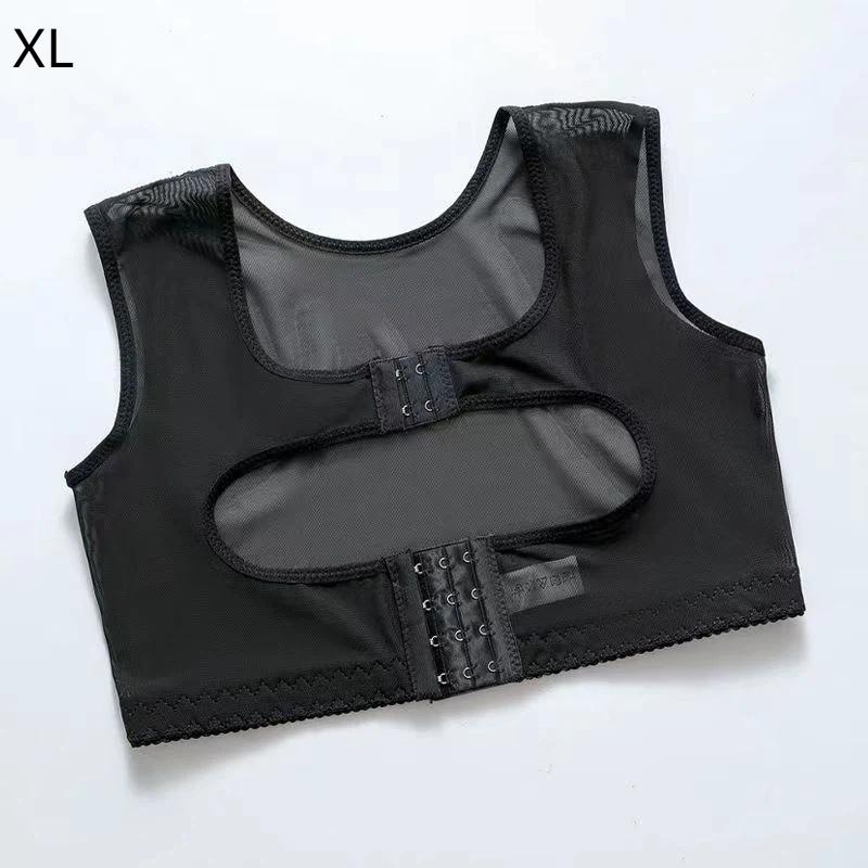 Unsichtbarer Bodyformer Korsett Damen Brust Haltungskorrektor Gürtel Rücken Schulter Stützorthese Damen Trägertop Lingerie Übergröße XL schwarz