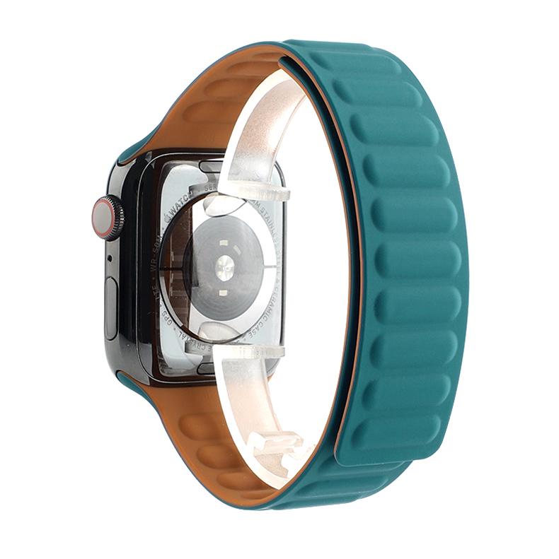 Magnetisches Silikonband Schlaufenarmband für Apple Watch Band 44/40/42/38/41/45 mm Magnetisches Solo-Schlaufenarmband für Iwatch Apple Watch 7/SE/6/5/4/3/2 38MM-40MM-41MM
