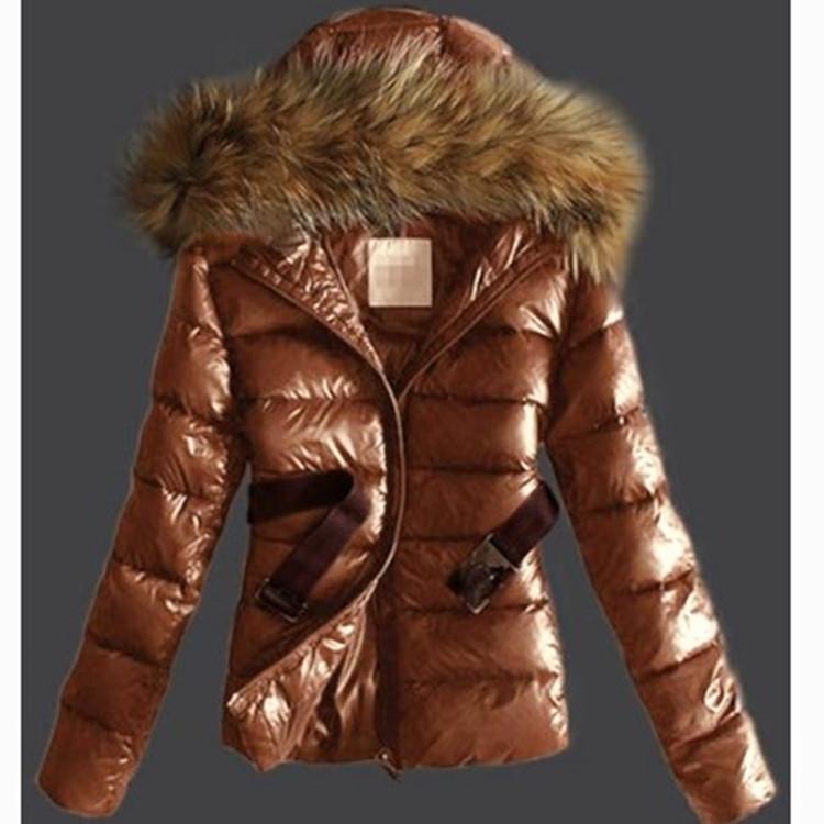 Winterjacken Damen Basic Mäntel Mode Kunstleder Winterjacken Damen Kunstfellkragen Mantel Damen Oberbekleidung S dunkel kaffee