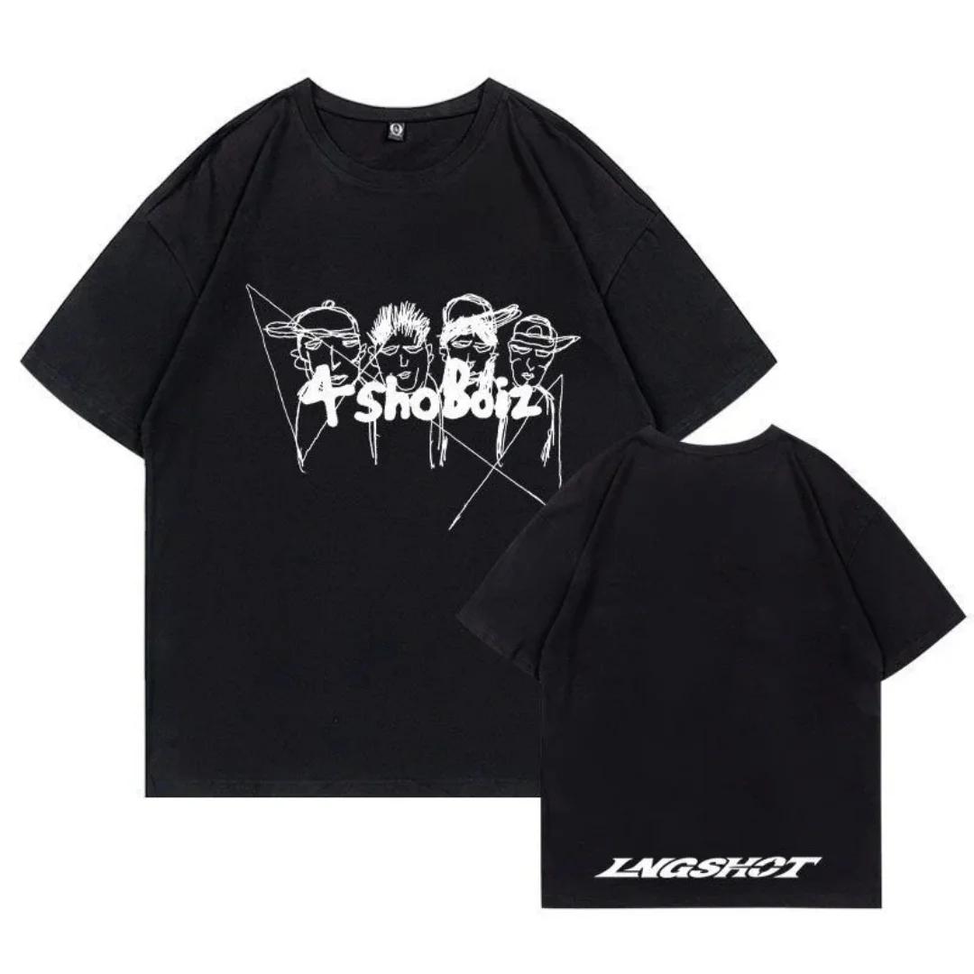 LNGSHOT Kpop Mode Jay Park Gleiches T-Shirt Frühlingsmode Sport Reines Baumwoll-Herren-T-Shirt Kinderkleidung T-Shirt Y2k Frau XXXL