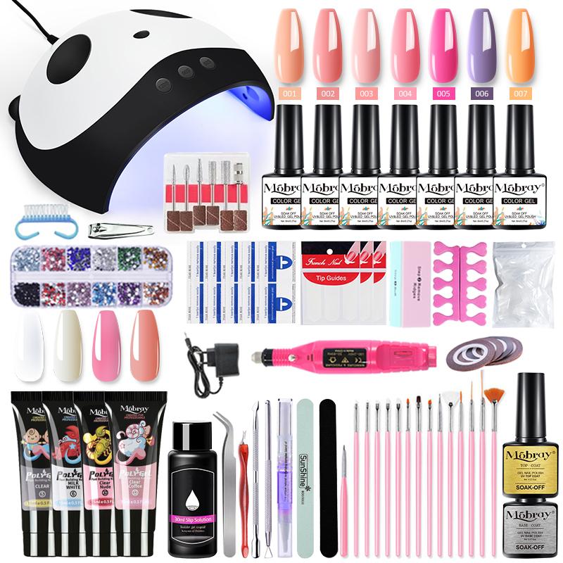 54/36 W Lampe Nagel Werkzeug Sets Für Gel Polnisch Set Für Maniküre Nägel Kunst Semi Permanent Gel Lacke lack Poly Acryl Gel Kit