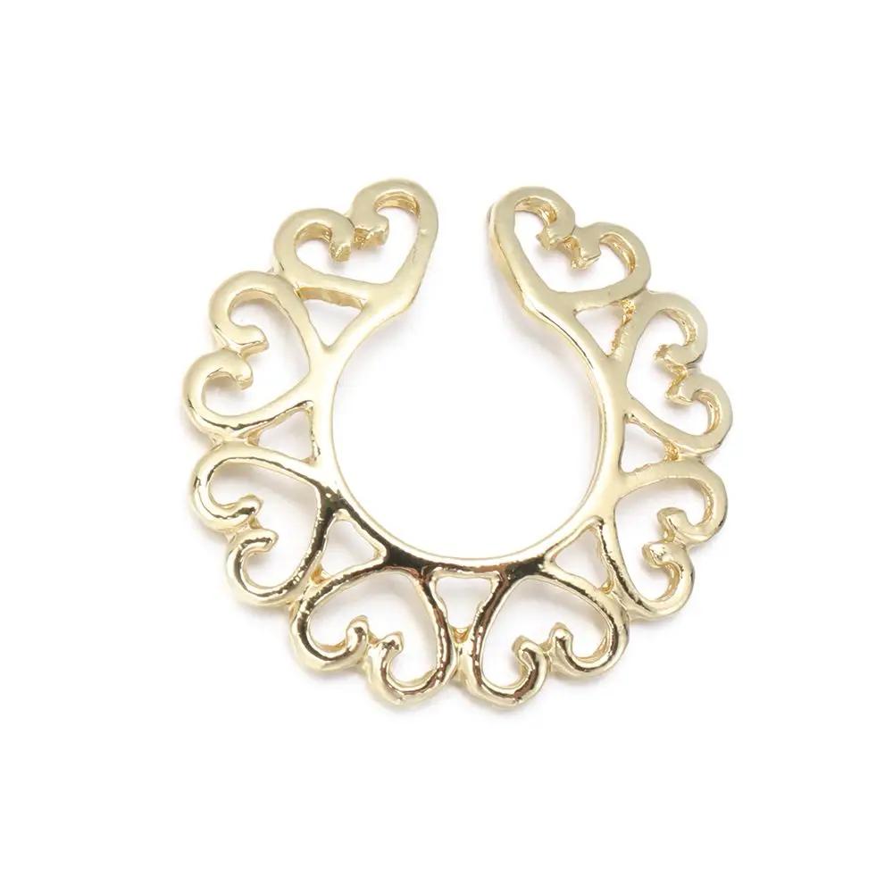Nickelfreier Fake-Brustwarzenring 316L Chirurgischer Stahl Fake-Nippelring Nicht-Piercing Körperschmuck Nicht-Piercing gold