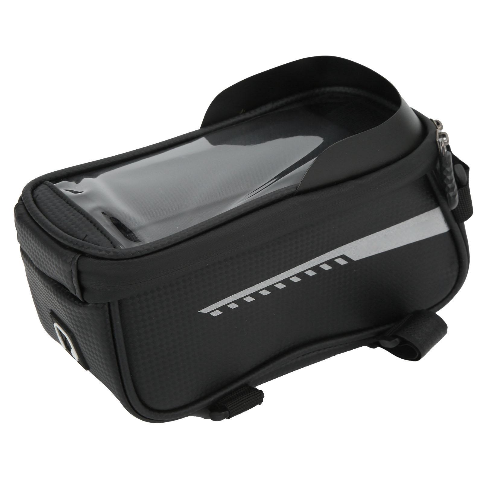 Wasserdichte Fahrrad-Frontrahmen-Tasche zum Fahren mit Touchscreen-Handytasche für Telefone unter 16,5 cm/6,5 Zoll