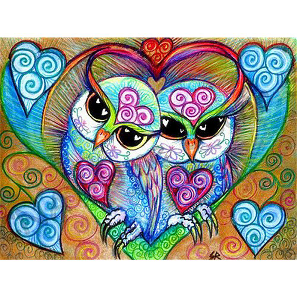 Diamant bestickt voll rund Eule Tier Diamant Malerei Tier Bilder von Strass 20X30CM