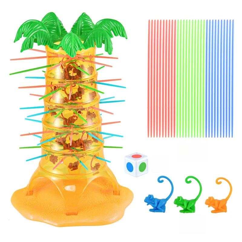 Affenkletterbaum-Spiel für Kinder, interaktives Gleichgewicht, Tischplatte, Brett, Eltern-Kind-Party, Affen-Down-Spiel, lustiges Spiel, pädagogisches Spielzeug, Geschenk gelb