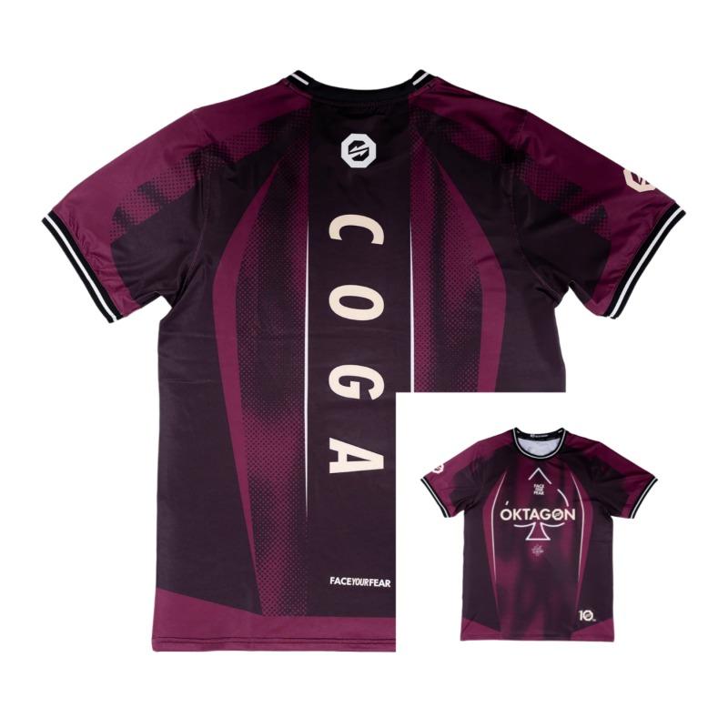MMA Kampfshirt Schnelltrocknend Atmungsaktiv Kurzarm Sport T-Shirt für Herren Sommer Fitnessstudio Boxen Jiu-Jitsu Training Sportbekleidung L black