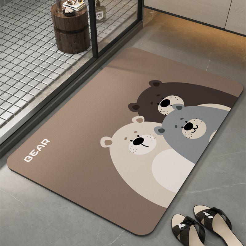 Moderne Einfache Kieselgur Bodenmatte Badezimmer Wasserabsorbierend Schnelltrocknend Bodenmatte Toilette Toilette Rutschfest Und Pflegeleicht Bodenmatte 50*80cm
