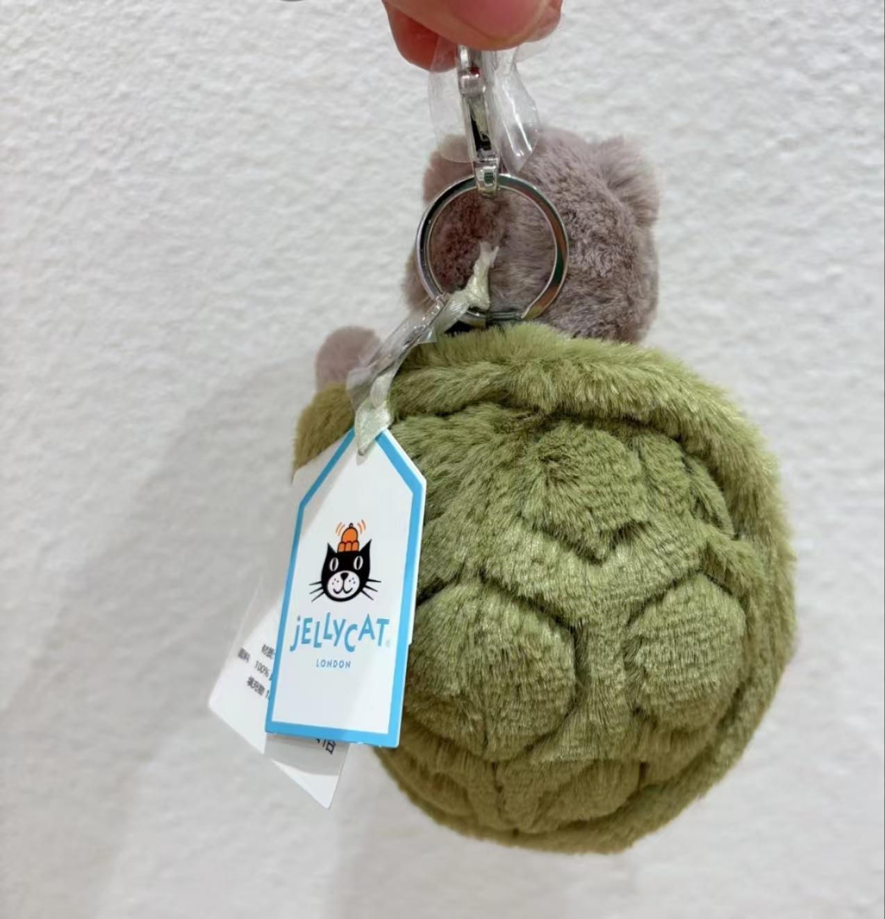 JellyCat Herr. Timmy Turtle Anhänger Schlüsselanhänger süße Mädchen Tasche Puppe Plüsch Spielzeug Schlüsselanhänger süße Schildkröte Plüsch Spielzeug Baby Puppe Geschenke