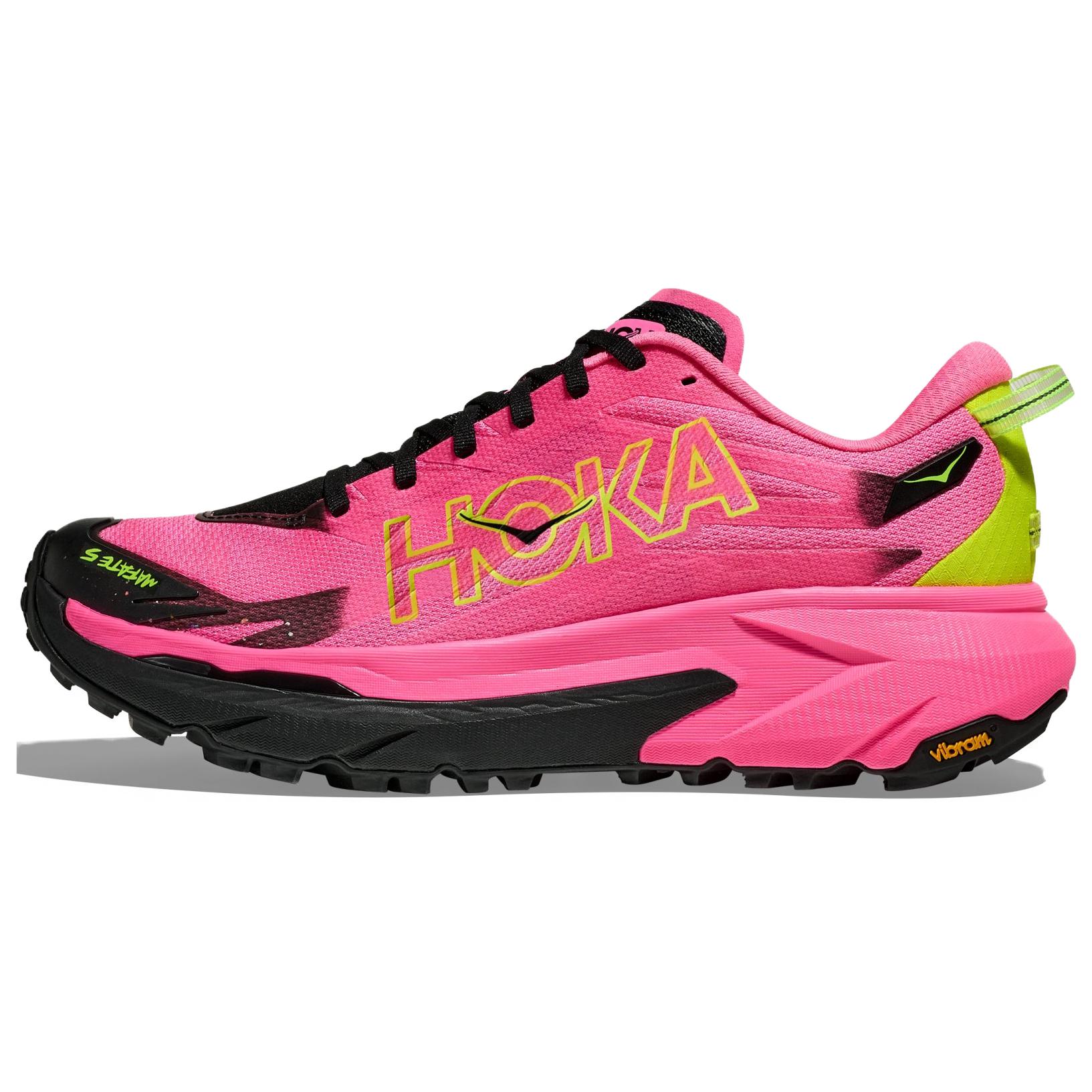 Hoka One One Mafate 5 Weich Bequem Rutschfest Langlebig Low-Top Laufschuhe Unisex Laufschuhe Rosa 1168722-NNR 41 pink