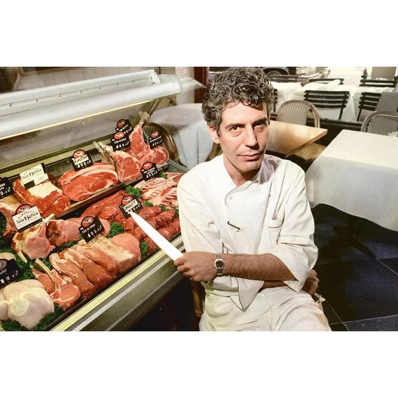 Berühmter Koch Anthony Bourdain Serie Poster Druck Leinwandbilder Zuhause für Wohnzimmer und Schlafzimmer Wanddeko Rahmenloses Gemälde 50cm×70cm NoFrame