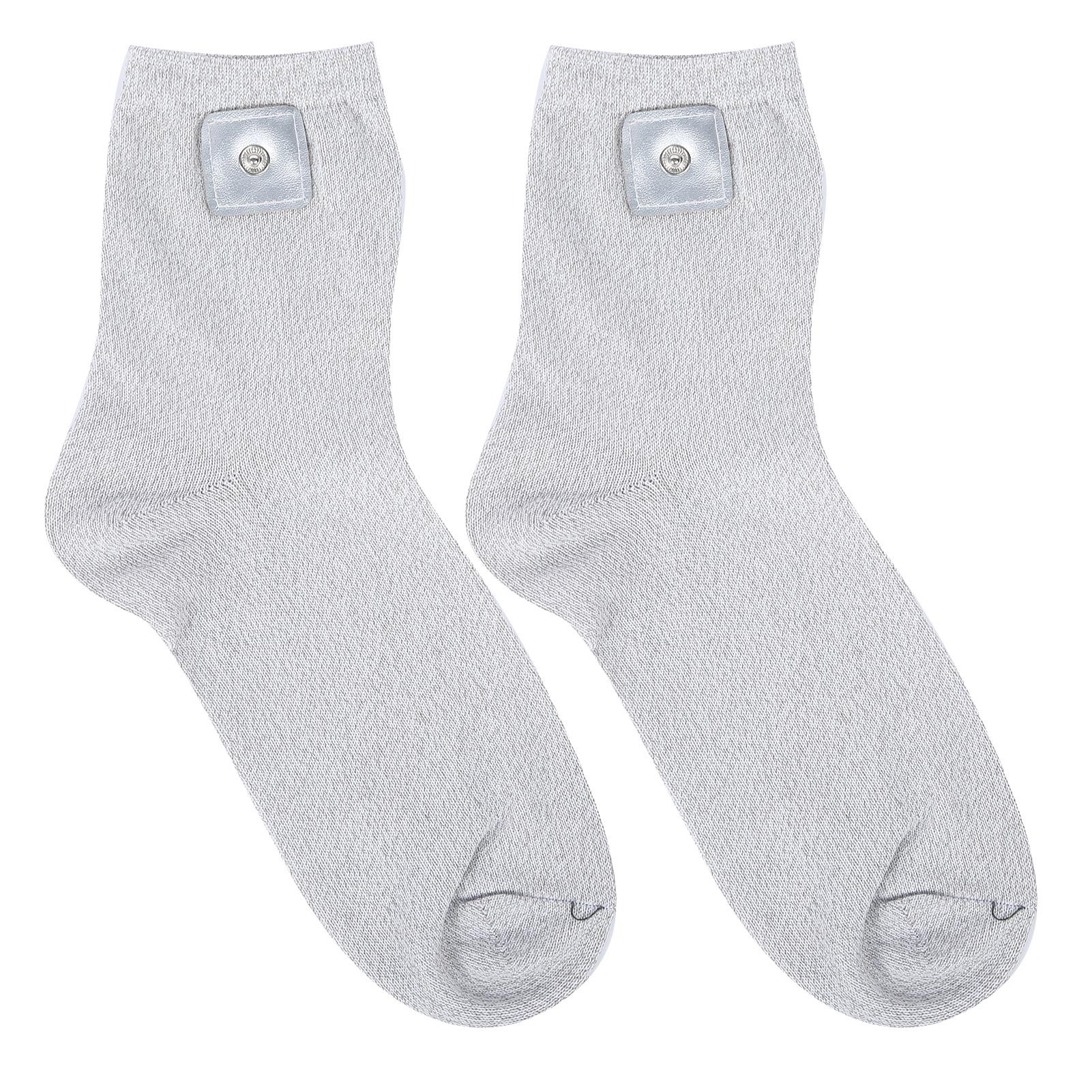 Elektroden Socken Silbertherapie Leitfähige Massage Socken Elektrotherapie Socken (PU-Leder auf einer Seite) Leitfähige Socken