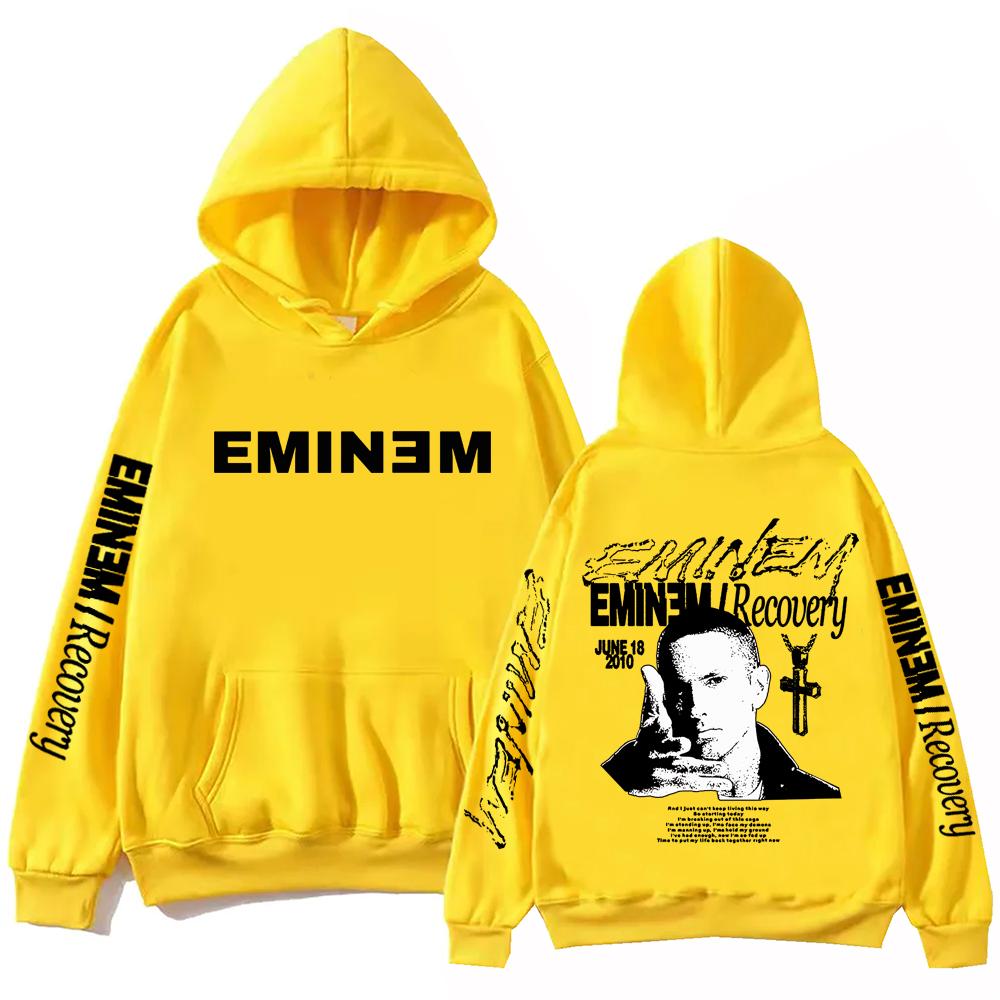 Eminem The Eminem Show Hoodie Harajuku Hip Hop Pullover Oberteile Sweatshirt Geschenk S gelb