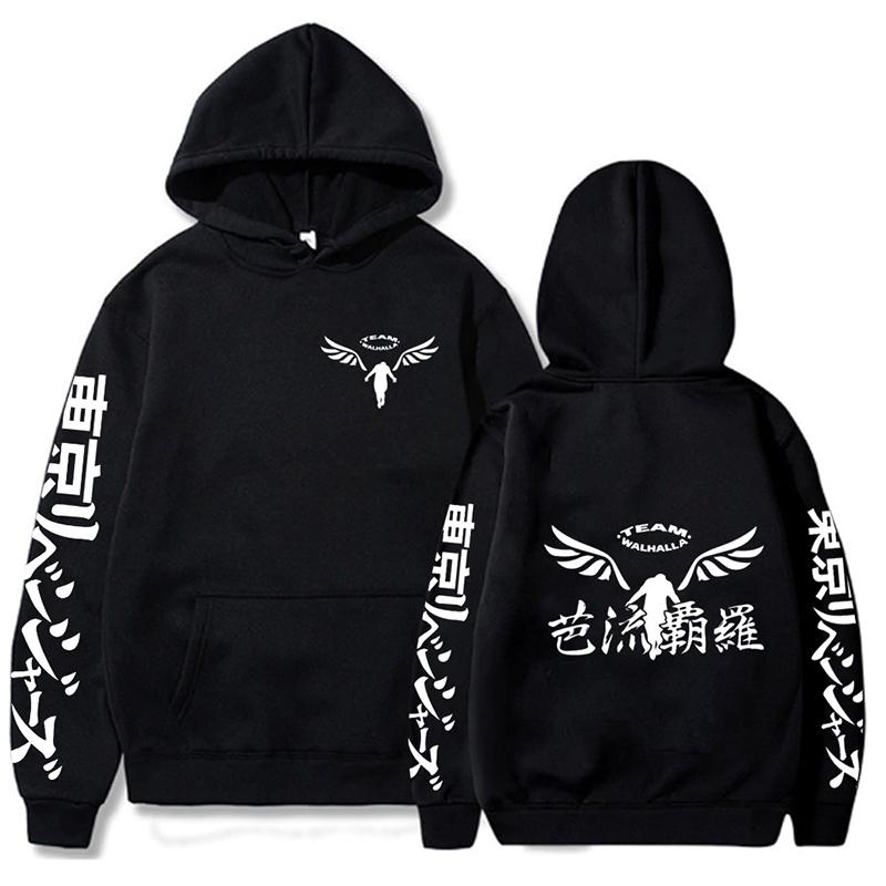 Anime Hoodie Tokyo Revengers Logo Pullover Lässiger Übergroßer Pullover Mode Langarm Sportbekleidung Unisex Outdoor Trainingsanzüge M