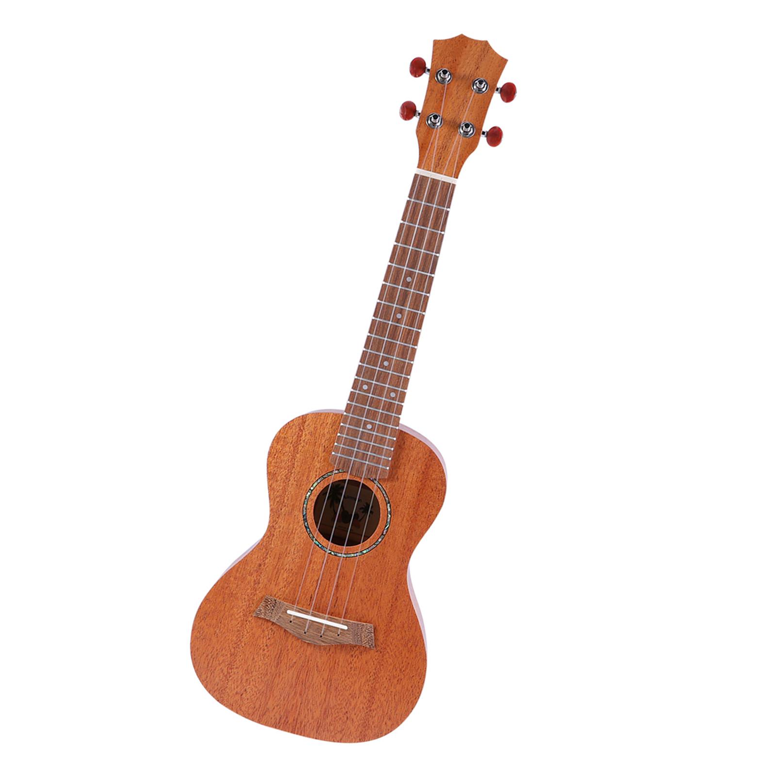 21 Zoll Akustik-Sopran-Ukulele-Set, Mahagoni-Sperrholz-Ukulele mit Gigbag, Ukulele-Gurt, Ersatzsaiten 23 Inch