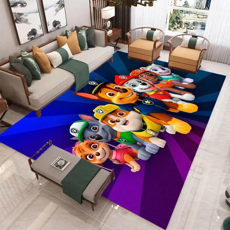 3D Cartoon PAW P-Patrol bedruckter Teppich Wohnzimmer Schlafzimmer Teppich Rutschfester Teppich Zuhause Schlafzimmer Dekoration Läufer Geburtstag Geschenk 160x200cm